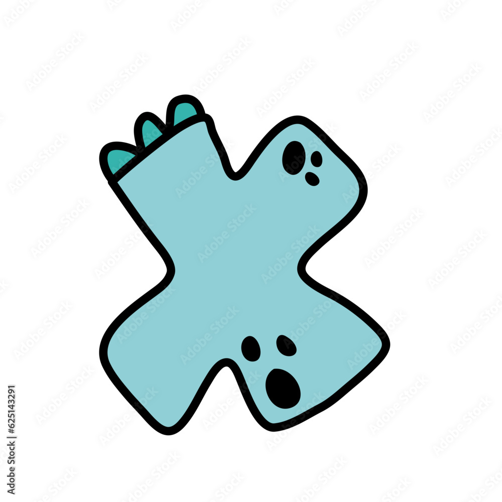 Fototapeta premium Alphabeth and number cute Vector Illustration