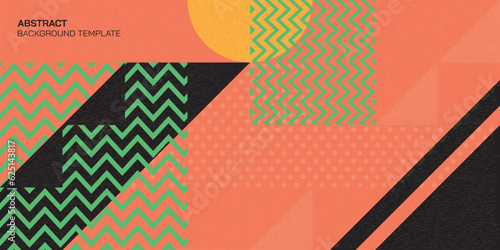 Abstract high contrast geometric mosaic pattern decorative ornament background vector illustration.