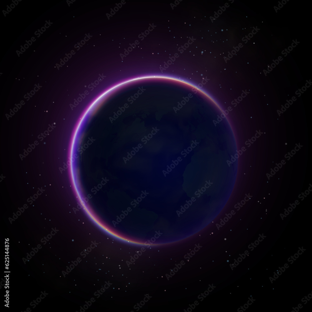 Planet Earth from space. Space background.