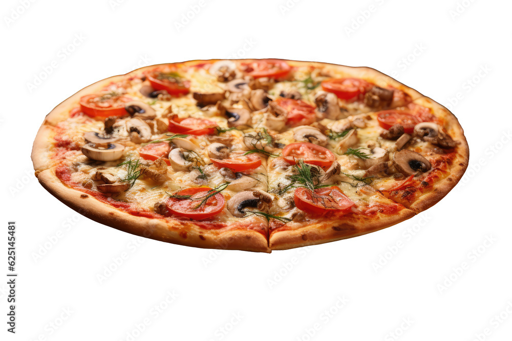  pizza with seafood cece.png, pizza with seafood, Transparent background. generative AI