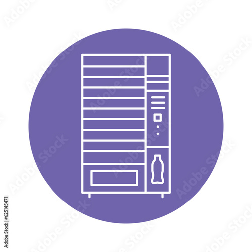 Self-service water machine black line icon. Pictogram for web page