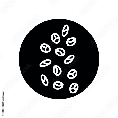 Chia seeds black line icon. Natural organic super food.