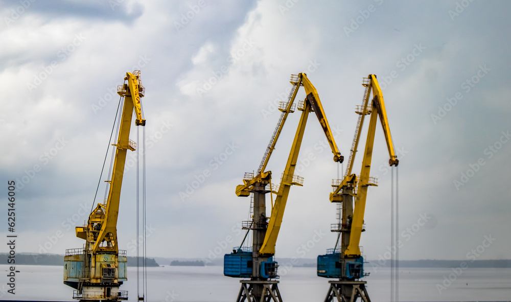 cranes in the port cranes in the port