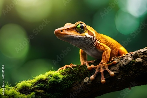 lizard on the tree generated Ai technology