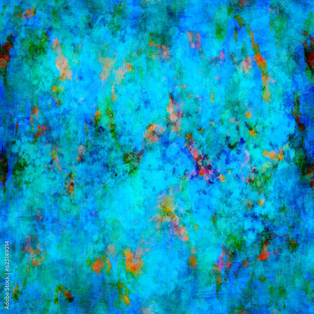 Modern abstract blur painted layered seamless background in blue natural water tones