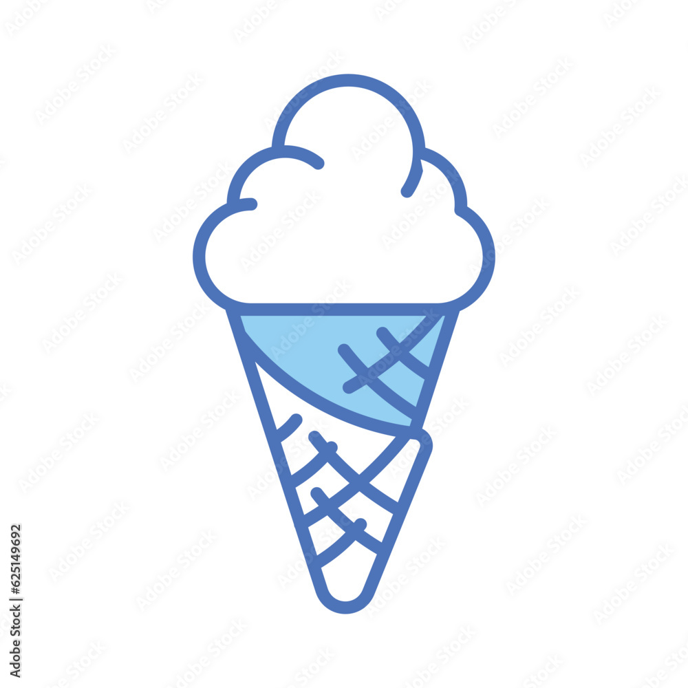 Chocolate flavored cone ice cream vector design in trendy style Chocolate flavored cone ice cream vector design in trendy style