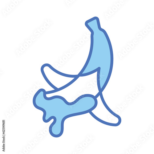 An amazing chocolate dipped banana vector design, modern flat style