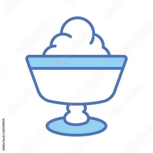 Get hold on this beautifully designed icon of chocolate pudding in modern style