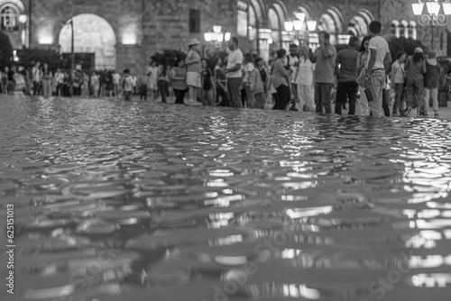 Yerevan nightly Fountain show in the center square- Armenia