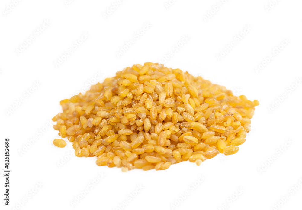 Bulgur on the white background Bulgur on the white background