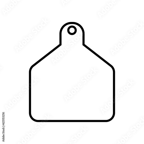 Cow Tag icon vector. ear tag illustration sign. beefs symbol or logo.