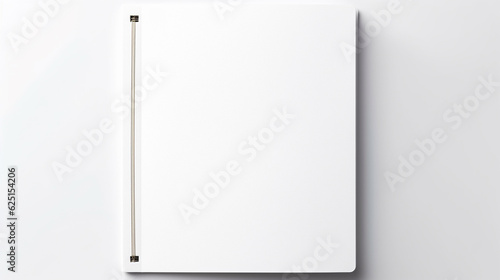 Blank white book. Generative AI. © Taha