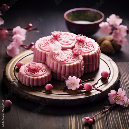 Mid-Autumn festival mooncake,Chinese snowskin mooncakes,colorful
