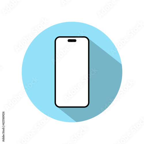 Smartphone blank screen icon vector for mockup. Mobile phone sign symbol