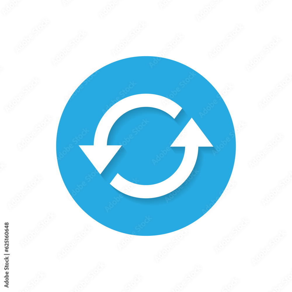 Reverse, sync icon vector isolated on white background Reverse, sync icon vector isolated on white background