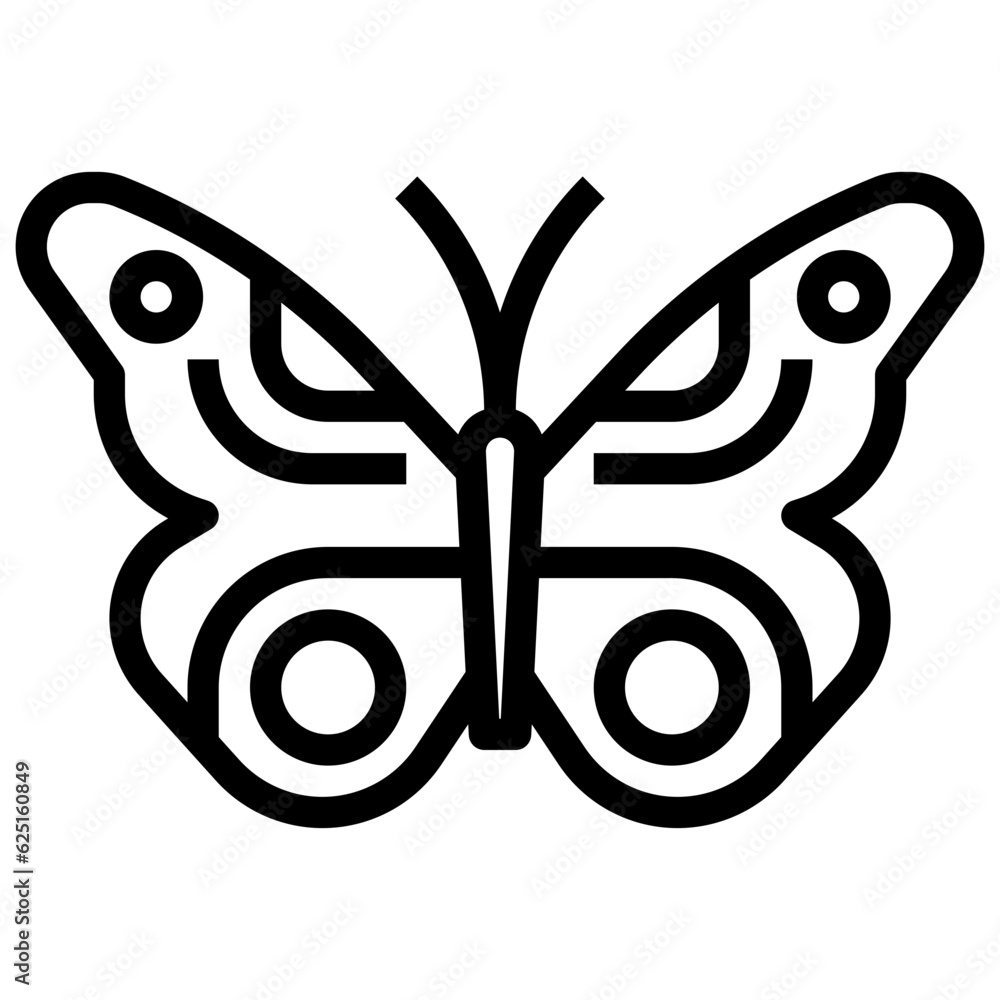 Obraz premium BUTTERFLY line icon,linear,outline,graphic,illustration
