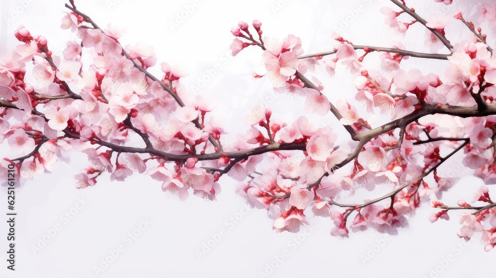 Cherry blossom photo realistic illustration - Generative AI.