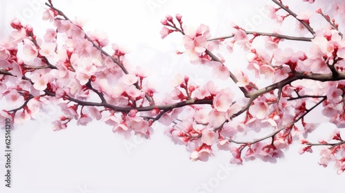 Cherry blossom photo realistic illustration - Generative AI. © Mariia