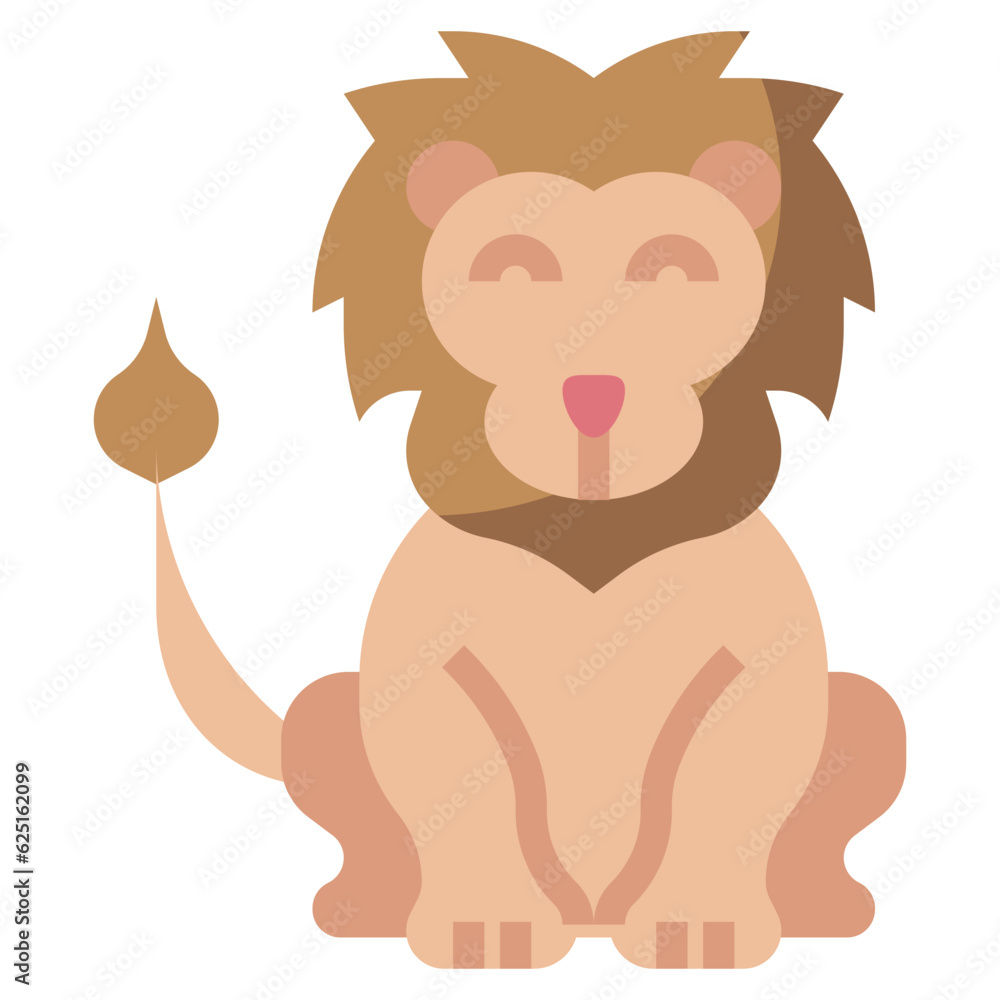 Fototapeta premium LION line icon,linear,outline,graphic,illustration