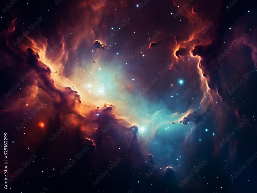 A Colorful Cloud Nebula in the Expansive Cosmos, Illuminated by Starry Nights and Supernovas, Crafting a Breathtaking Universe Science Astronomy Background Generative ai A Colorful Cloud Nebula in the Expansive Cosmos, Illuminated by Starry Nights and Supernovas, Crafting a Breathtaking Universe Science Astronomy Background Generative ai