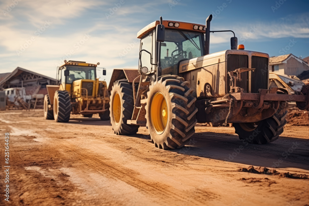 Heavy wheeled tractor, construction machinery Heavy wheeled tractor, construction machinery