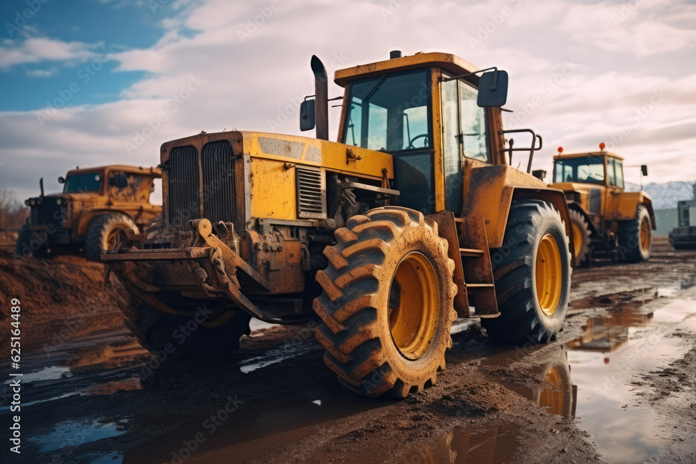 Heavy wheeled tractor, construction machinery