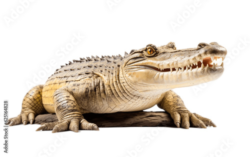 Crocodile on Transparent Background. Generative AI