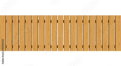 top view wooden bridge on the white background