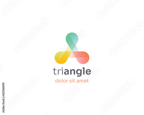 Colorful triangle logo with smooth gradient