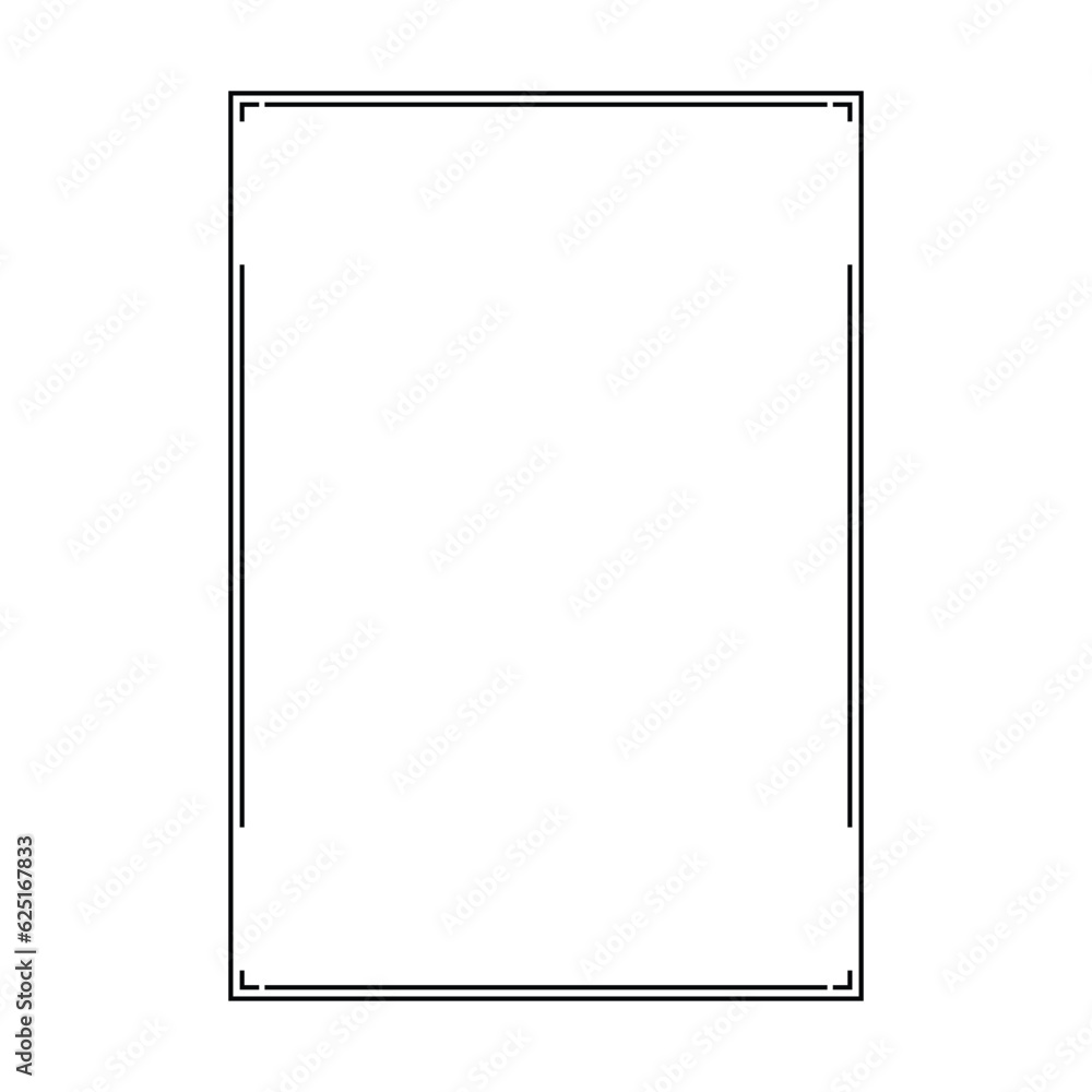 Frame border shape icon for decorative vintage doodle element for design in vector illustration