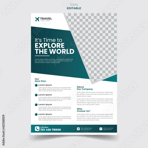 Modern Travel tour flyer template travel Banner or poster