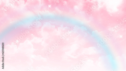 pink clouds and sky for background Abstract, postcard nature art pastel style, soft and blur focus.