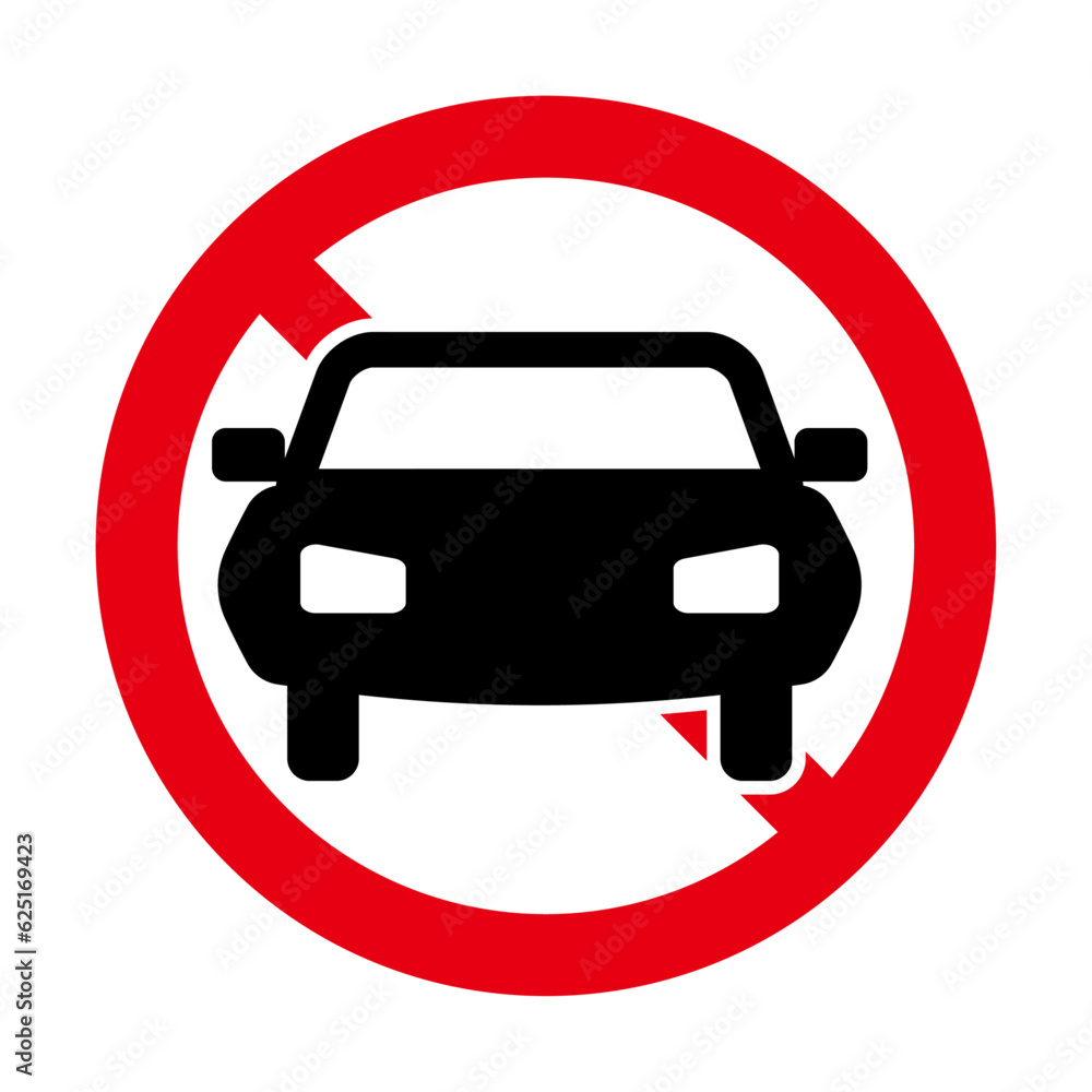 Obraz premium 駐車禁止、車乗り入れ禁止のアイコン