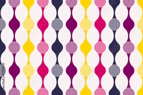 Colorful retro nostalgic pattern background vector design