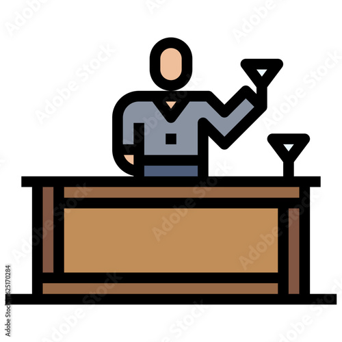 BAR line icon,linear,outline,graphic,illustration