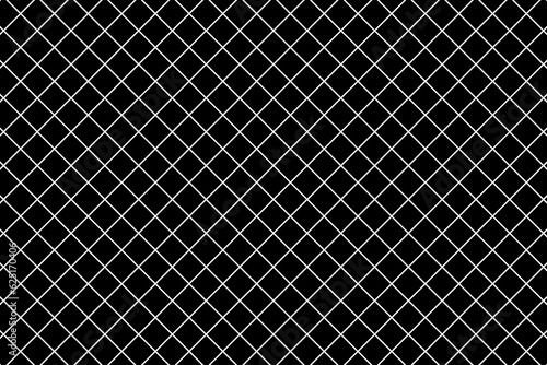 Black and white quilted square grid mosaic pattern background. Vector illustration.