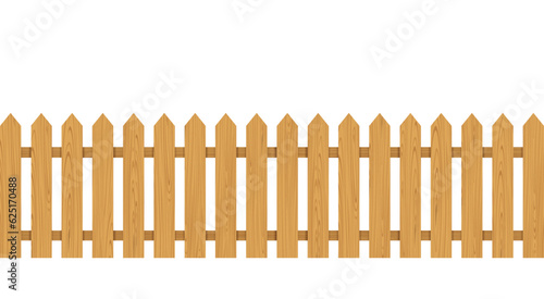 wooden fence on the white background