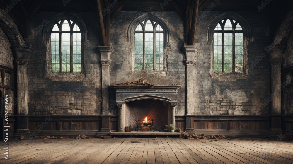 Cinematic Medieval Interior Wall Backdrop Cinematic Medieval Interior Wall Backdrop