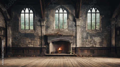 Cinematic Medieval Interior Wall Backdrop