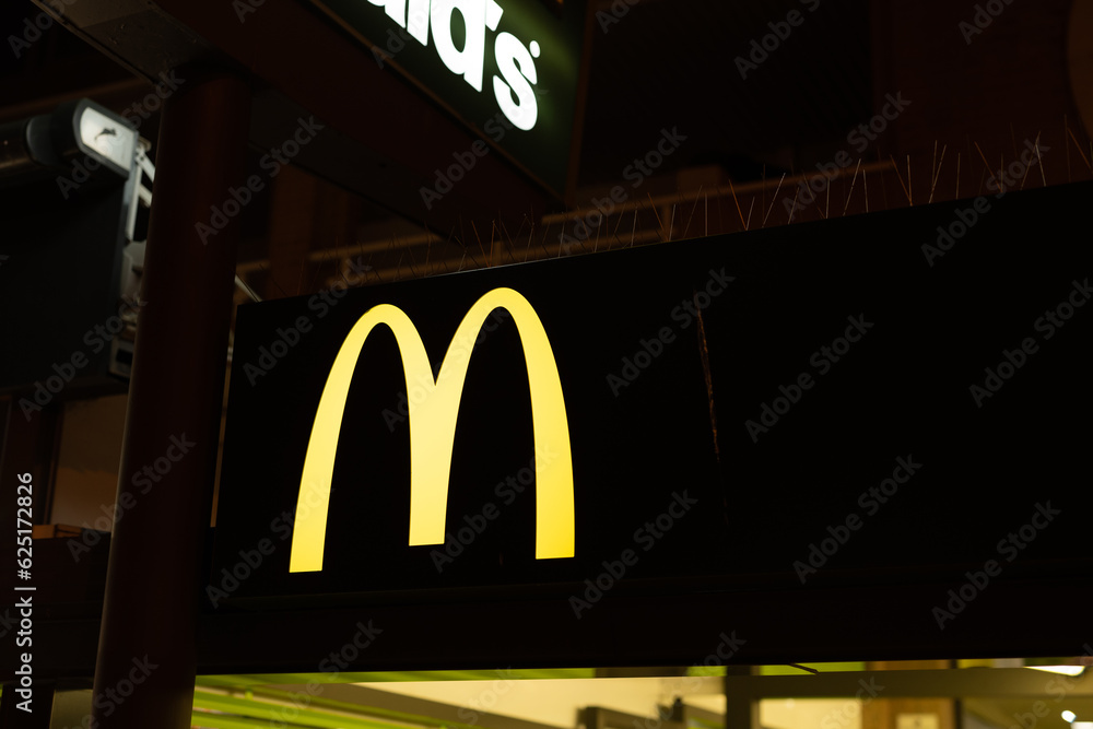 Tarragona, Spain 09 June 2023 McDonald's Arches sign as seen at