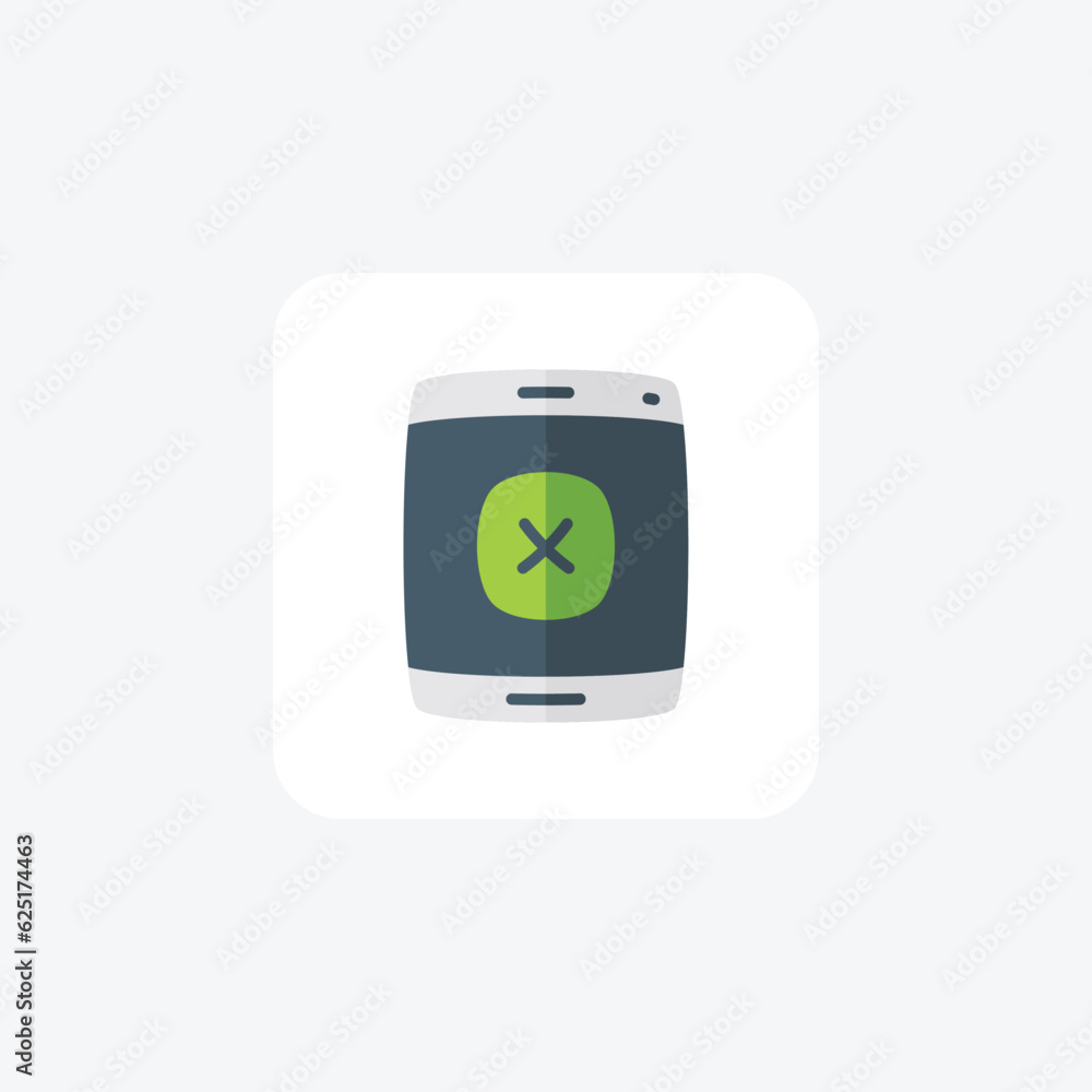 Mobile Cross Cancel Sign Flat Icon Mobile Cross Cancel Sign Flat Icon