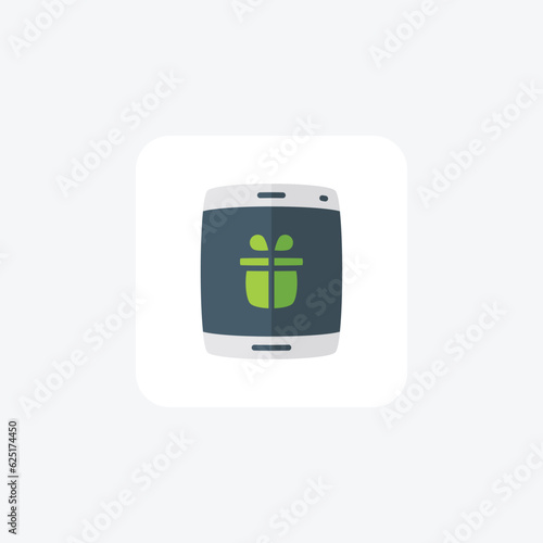 Free Download Mobile Gift Flat Icon - GFXLoad