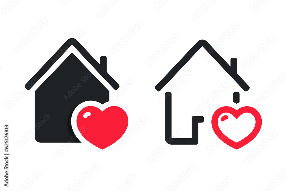 House love icon. Illustration vector