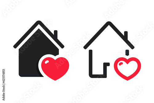House love icon. Illustration vector