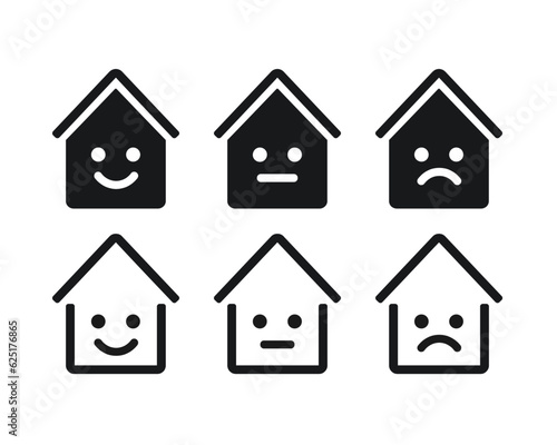 Home feedback icon. Illustration vector