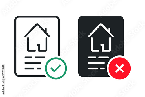 Real estate contract document. Illustration vector