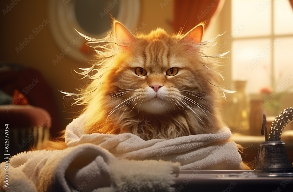 Morning grooming: Cats are known for their cleanliness, and they often dedicate time to grooming themselves after waking up