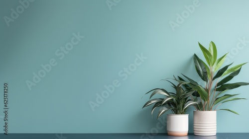 House Plant Banner with Text and Copy Space