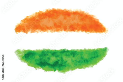 Beautiful indian independence day tricolor watercolor texture background