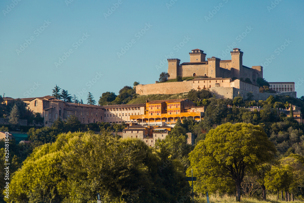 castle on a hill in italy